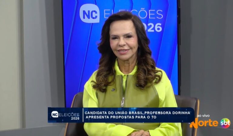 Professora Dorinha abre rodada de entrevistas no SBT defendendo um Tocantins mais competitivo e industrializado
