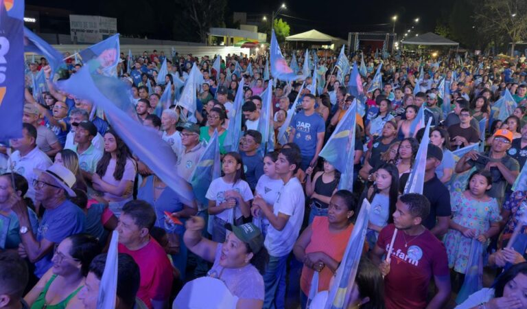 ARAGUATINS: Wiston Gomes demonstra força política no Bico do Papagaio e reúne multidão em comício de abertura