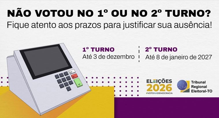 Ausência nas urnas: eleitores têm prazos diferentes para justificar cada turno